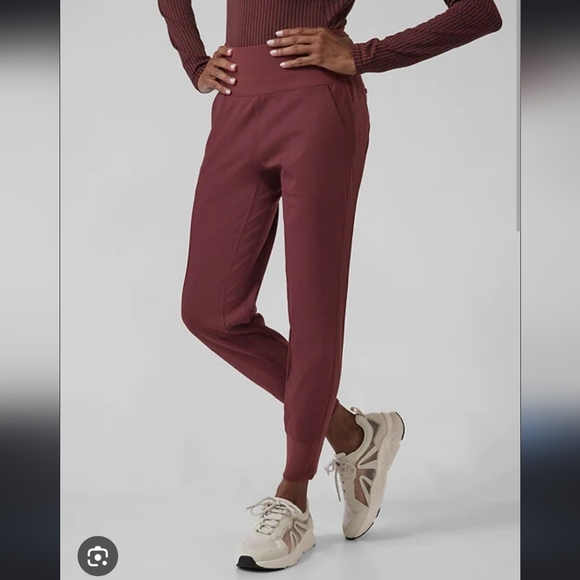 Athleta Decadent Chocolate Velvet Stripe Jogger Size Small In Excellent Cond - Picture 2 of 11